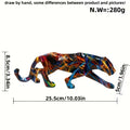 Geometric Resin Cheetah Statue